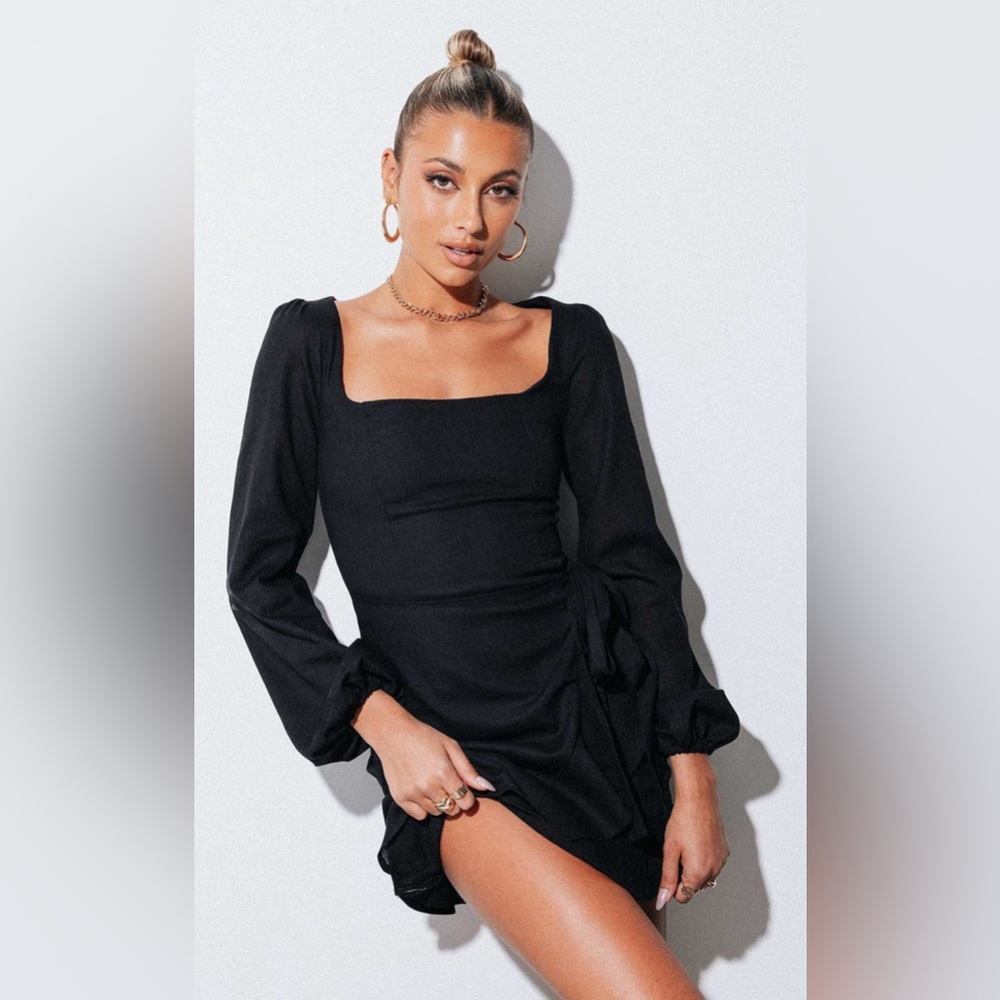 Princess Polly THE VILLA MINI DRESS BLACK
